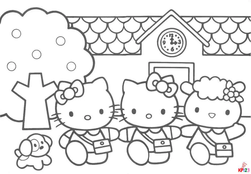 Hello Kitty kleurplaat 12