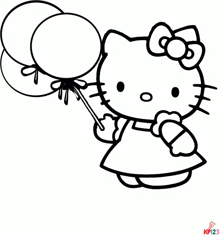 Hello Kitty kleurplaat 17f
