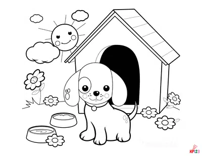 Expliciet aspect Wrijven Honden Kleurplaten Voor Kinderen