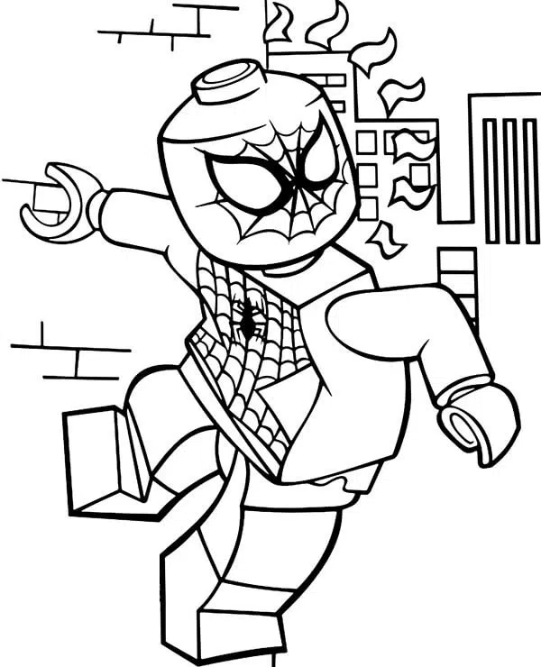 Spiderman Kleurplaat 02