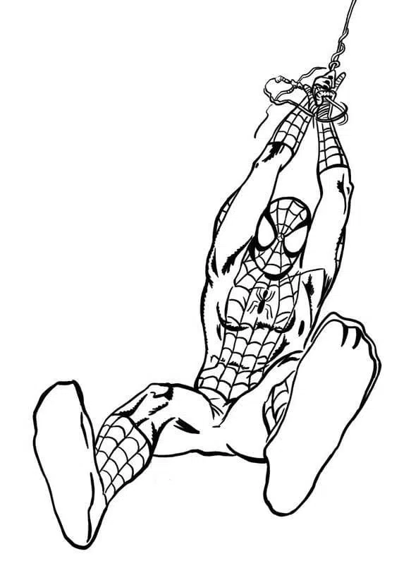 Spiderman Kleurplaat 05