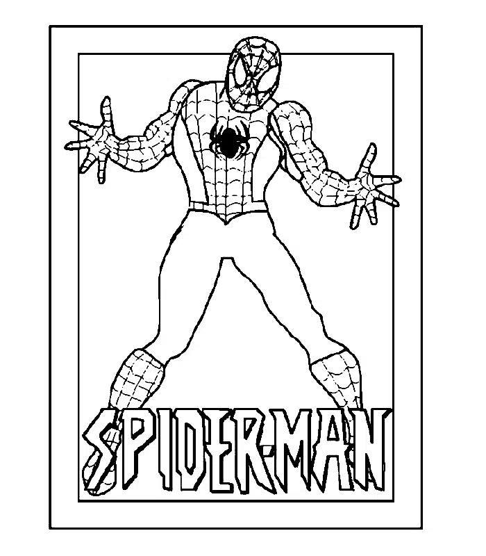 Spiderman Kleurplaat 10