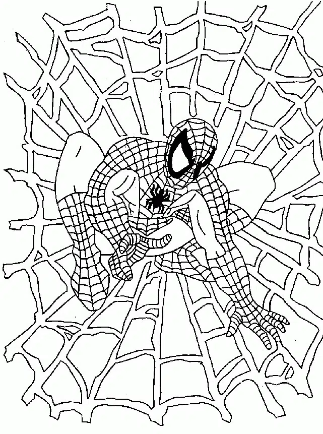 Spiderman Kleurplaat 11