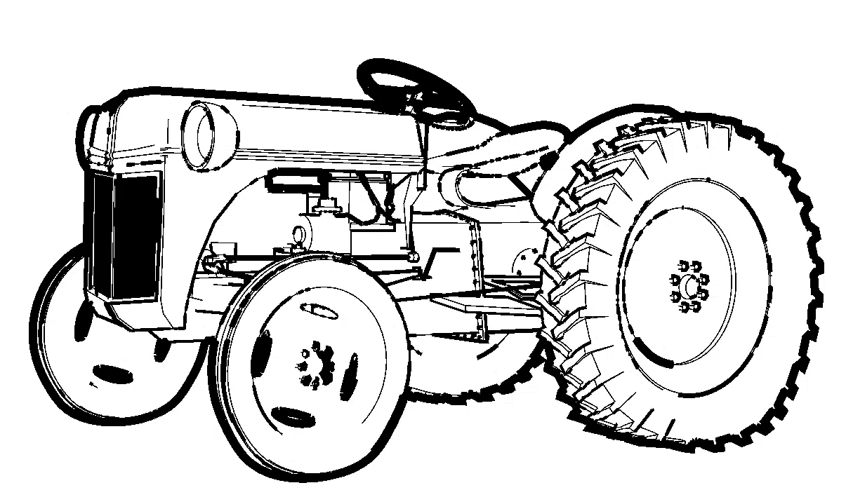 Traktor Kleurplaat 02