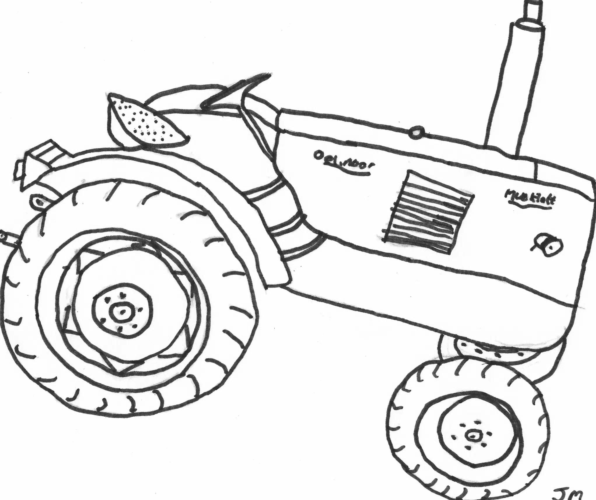 Traktor Kleurplaat 04