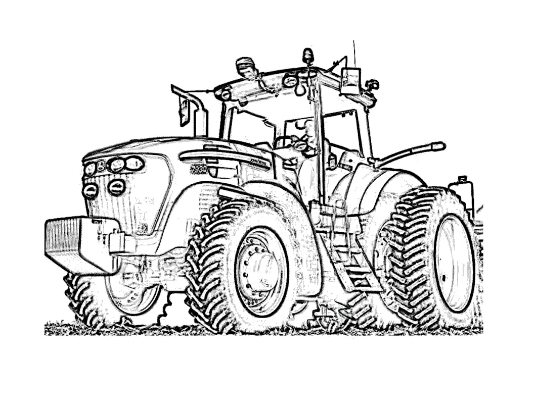 Traktor Kleurplaat 06