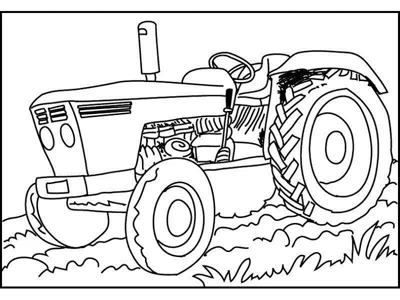 Traktor Kleurplaat 07