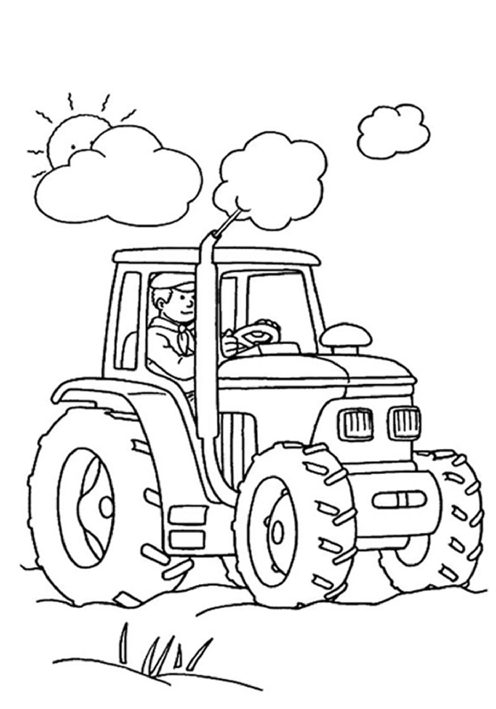 Traktor Kleurplaat 12