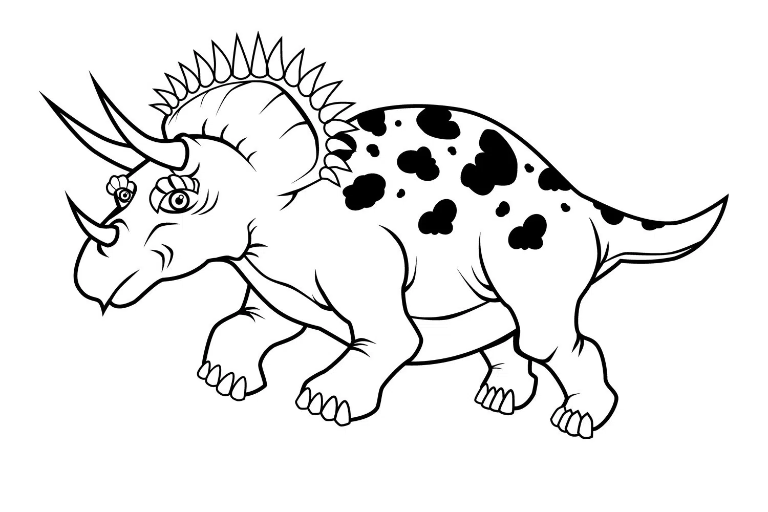 Triceratops Kleurplaat 1 (1)