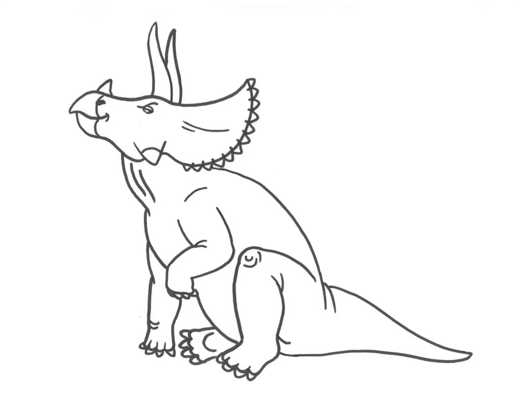 Triceratops Kleurplaat 1