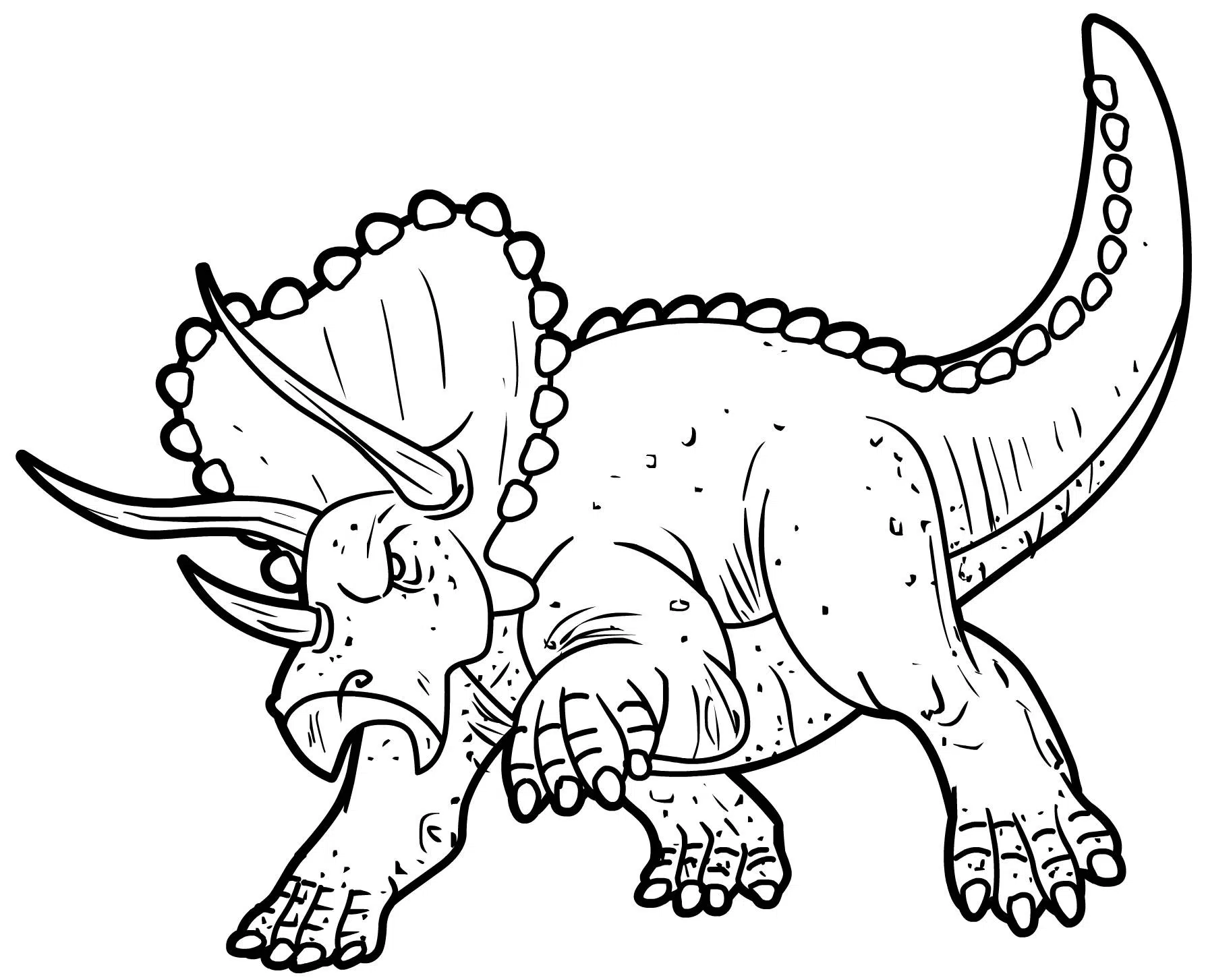Triceratops Kleurplaat 3