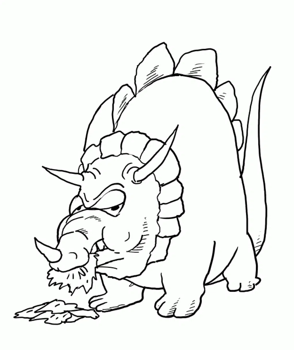 Triceratops Kleurplaat 5