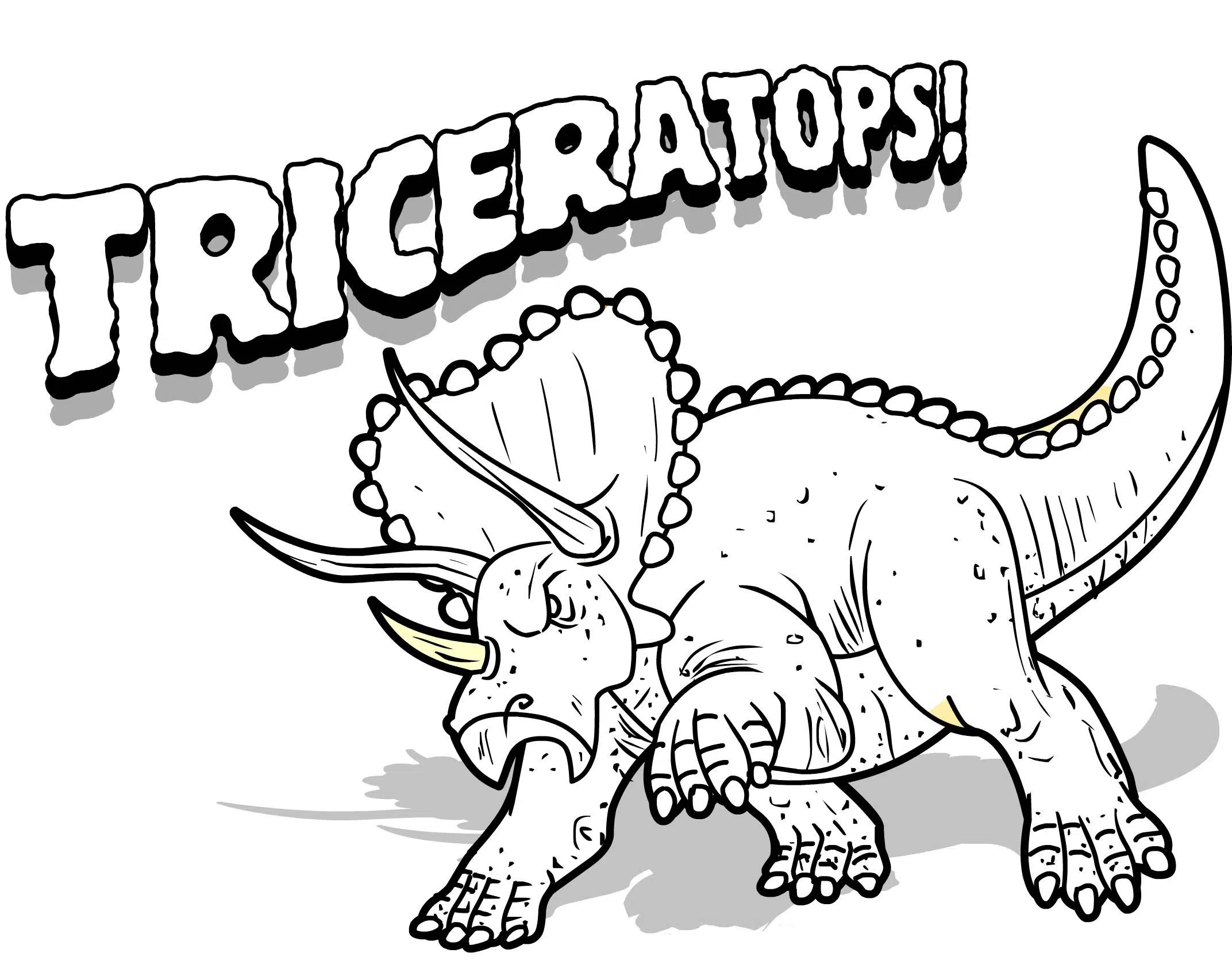 Triceratops Kleurplaat 6