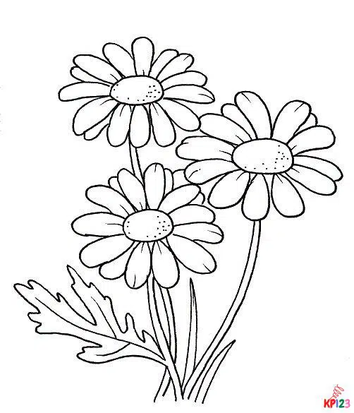 grijnzend servet Lichaam Bloemen kleurplaten gratis afdrukbare - KP123