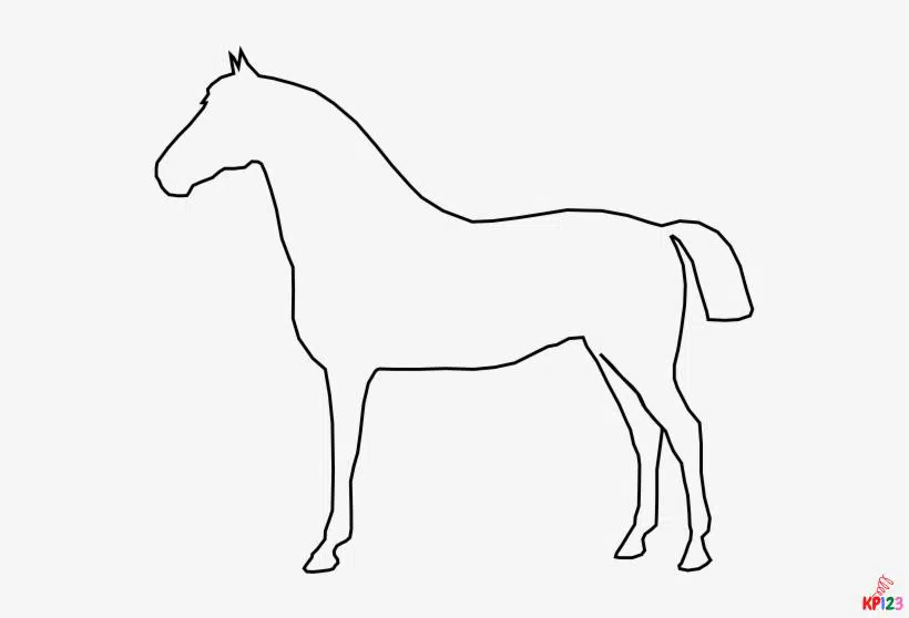 Paarden kleurplaat 6