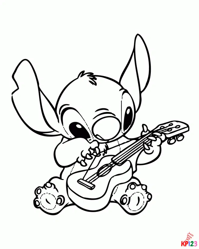 kleurplaten stitch - 10 Gratis Lilo en Stitch kleurplaten - Kleurplaat123