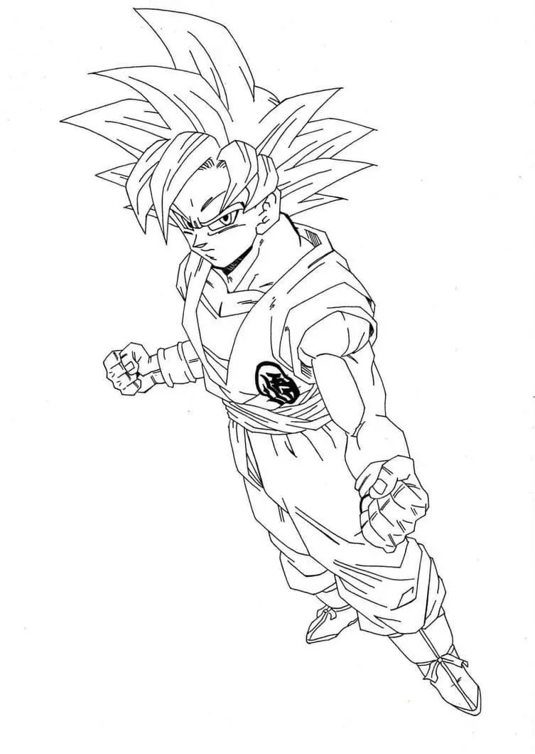 Son Goku Kleurplaten (22)